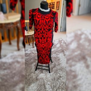 Beautiful Red and Black Dress